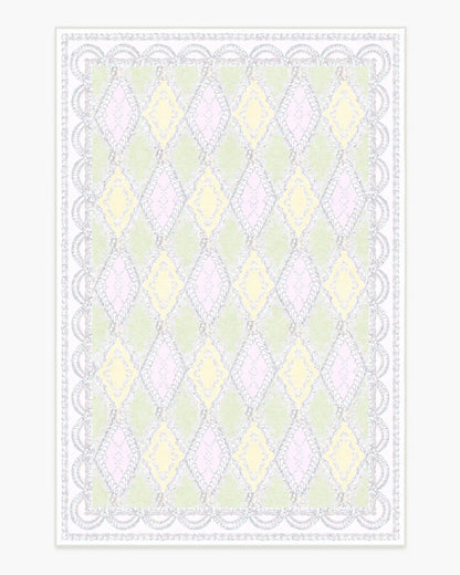 Happy Birthday Popo Pistachio & Lemon Rug by Humberto Leon