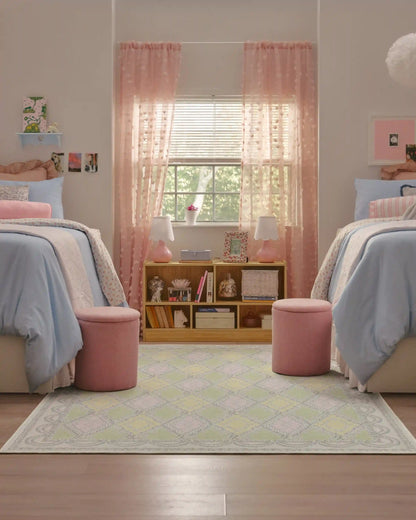 Happy Birthday Popo Pistachio & Lemon Rug by Humberto Leon