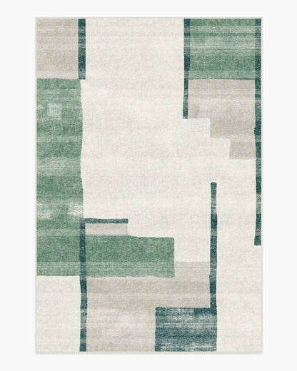 Haylan Ivory & Green Rug