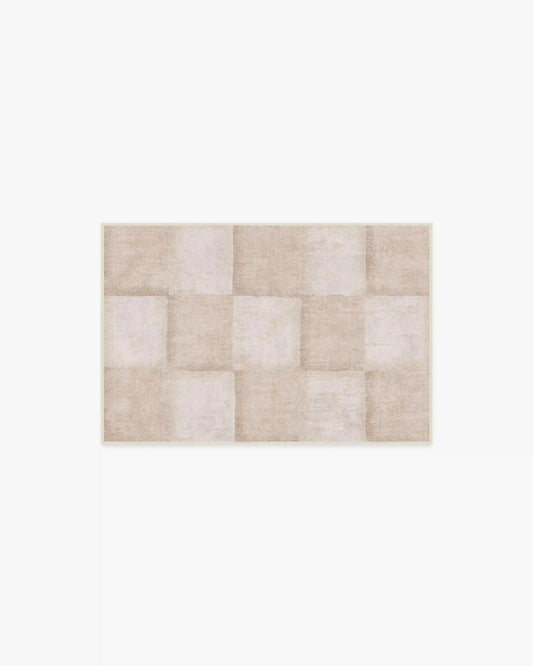Hearth Check Neutral Rug