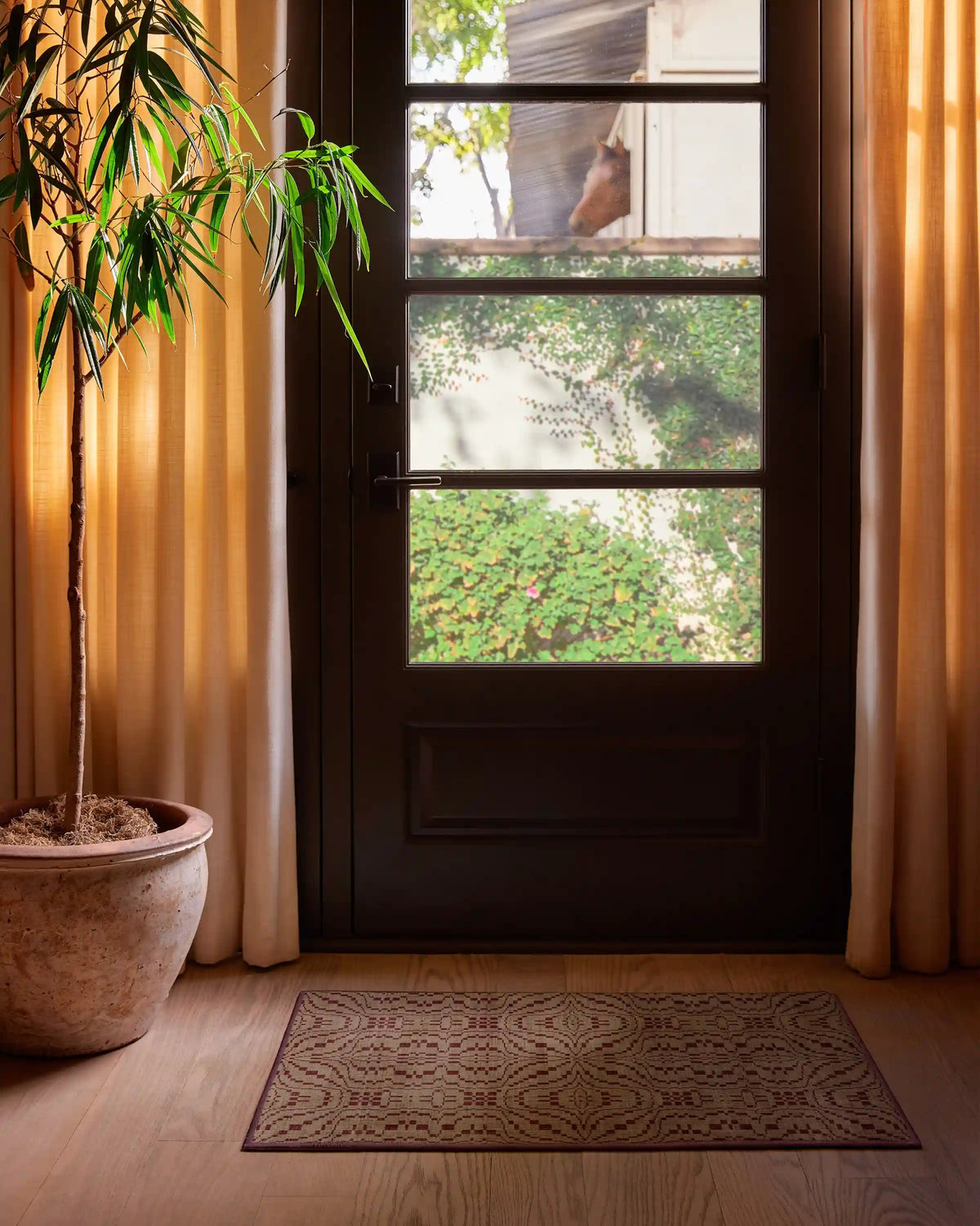 Hearthstone Natural & Amber Rug