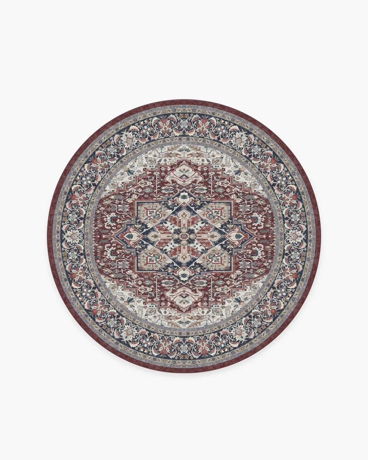 Hendesi Heriz Bordeaux Rug
