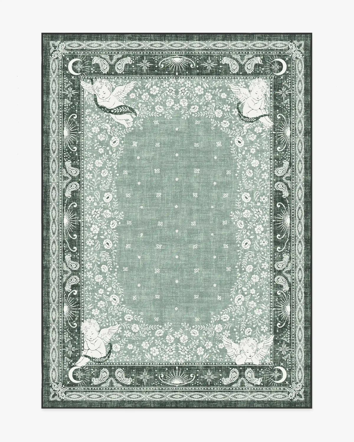 Humberto's Bandana Green Rug by Humberto Leon