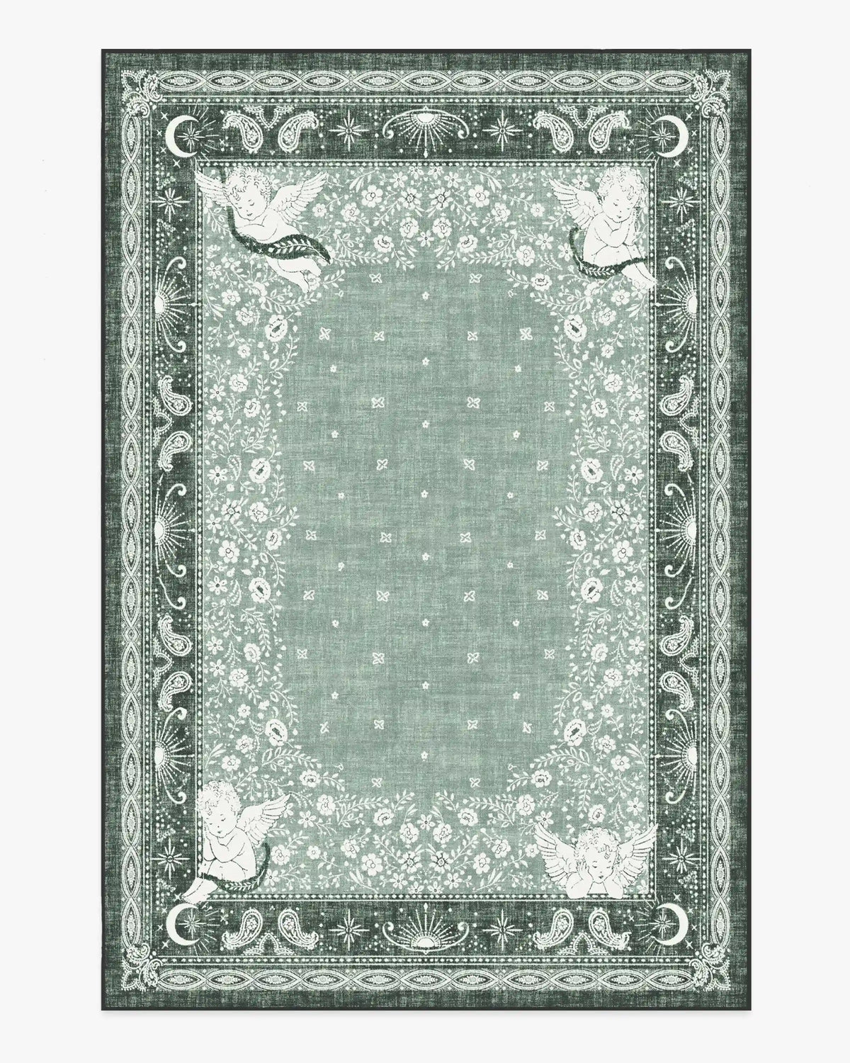 Humberto's Bandana Green Rug by Humberto Leon