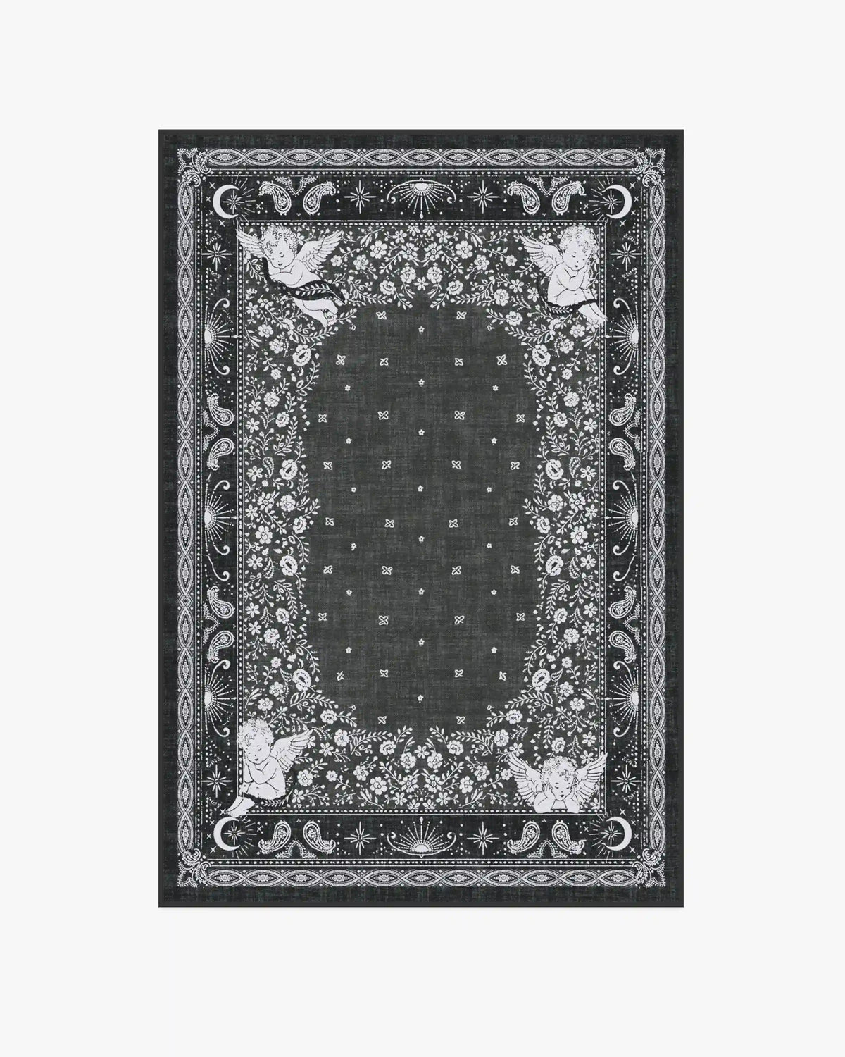 Humberto's Bandana Soft Black Rug by Humberto Leon