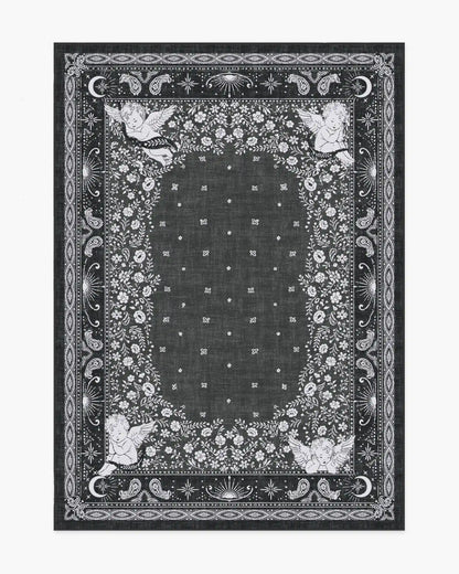 Humberto's Bandana Soft Black Rug by Humberto Leon