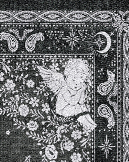 Humberto's Bandana Soft Black Rug by Humberto Leon
