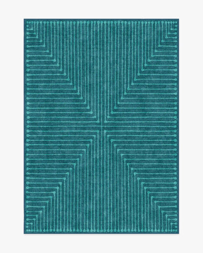 Inkdrop Blue & Teal Rug by Jonathan Adler
