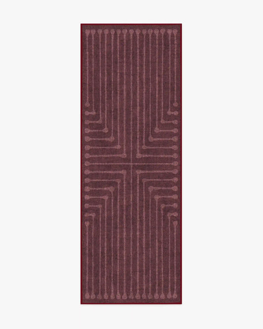 Inkdrop Burgundy Rug by Jonathan Adler