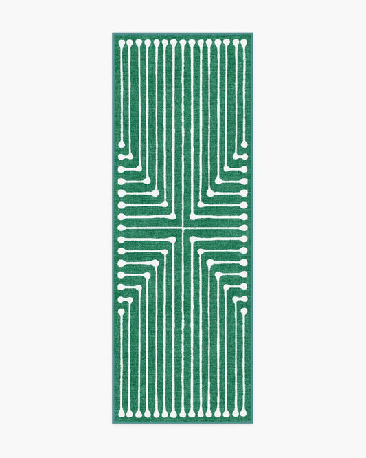 Inkdrop Green Rug by Jonathan Adler