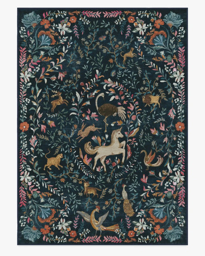 Dreamweaver Blue Multicolor Rug by Iris Apfel
