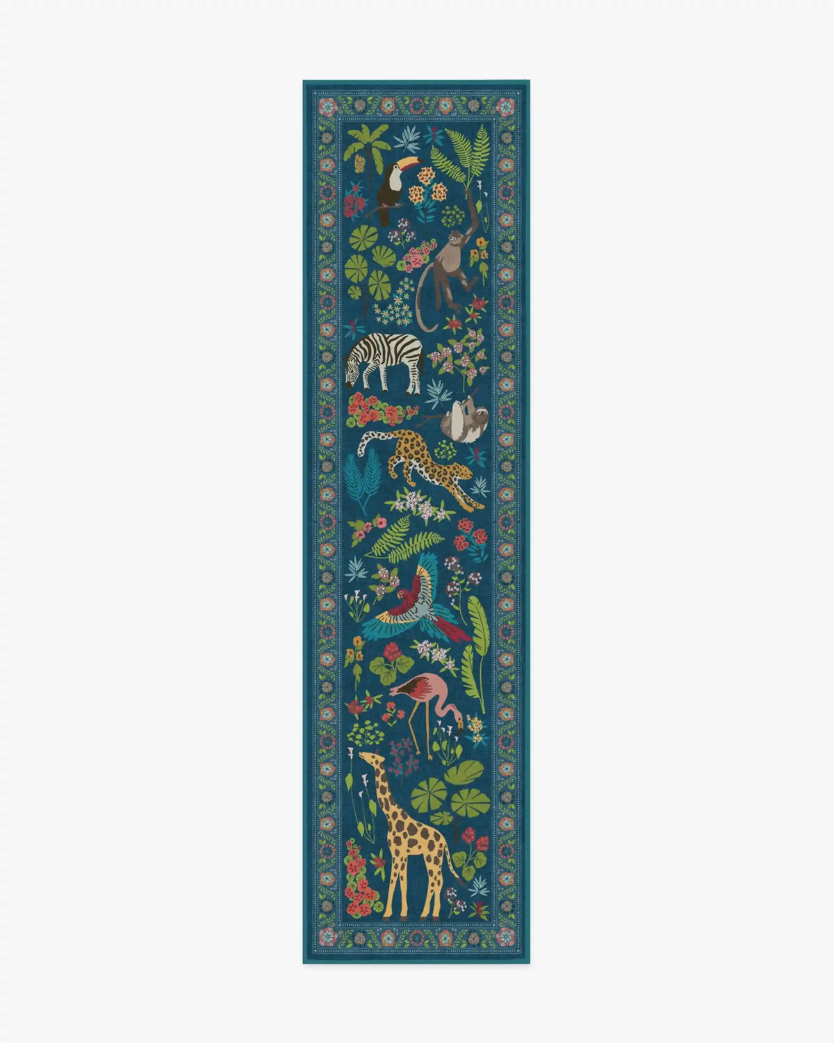 Jingle Jungle Royal Blue Rug by Iris Apfel