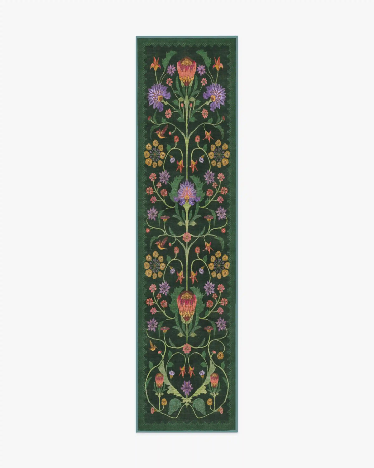 Protea Forest Green Rug by Iris Apfel