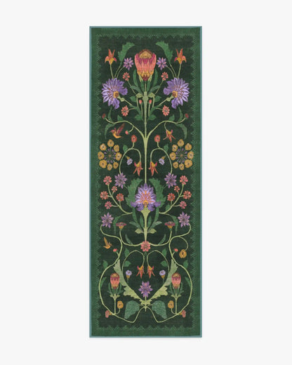 Protea Forest Green Rug by Iris Apfel