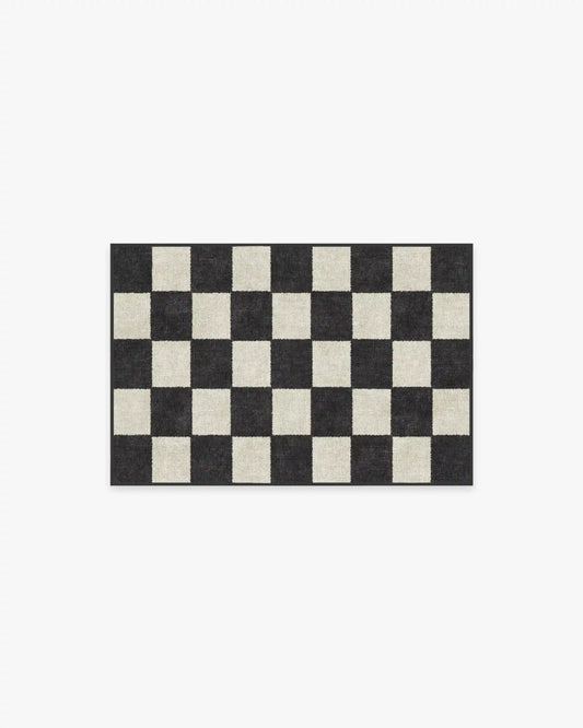 Jaque Checkered Black Rug