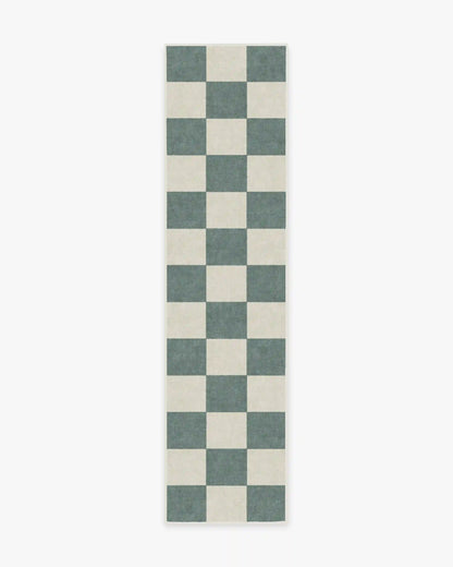 Jaque Checkered Slate Green Rug