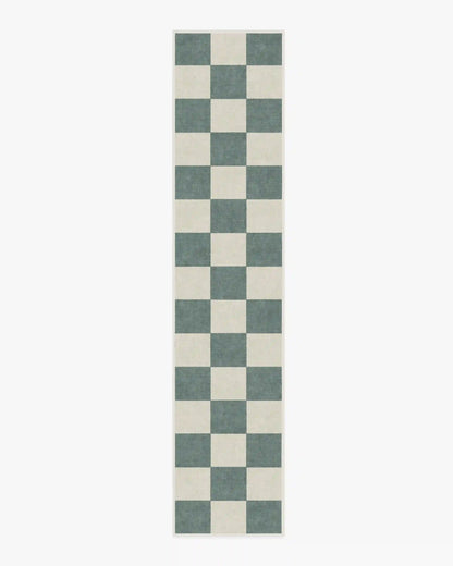 Jaque Checkered Slate Green Rug