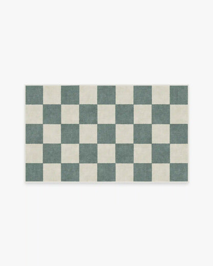 Jaque Checkered Slate Green Rug