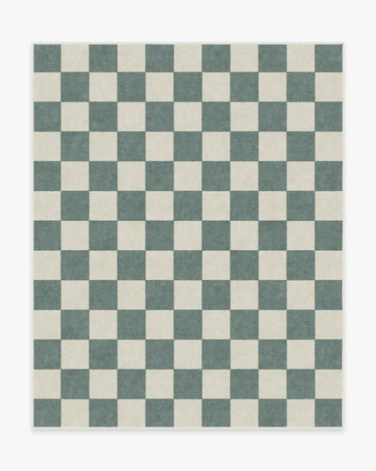 Jaque Checkered Slate Green Rug