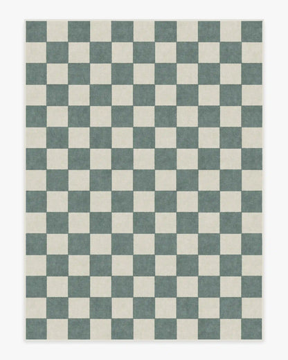 Jaque Checkered Slate Green Rug