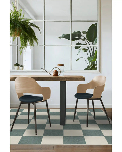 Jaque Checkered Slate Green Rug