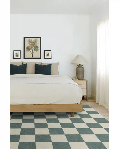 Jaque Checkered Slate Green Rug