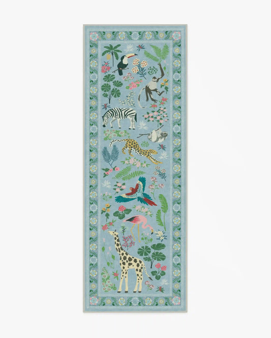 Jingle Jungle Slate Blue Rug by Iris Apfel