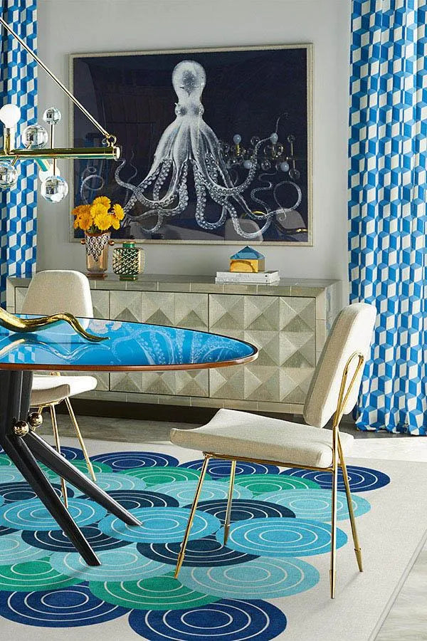 Biba Blue Green Rug by Jonathan Adler