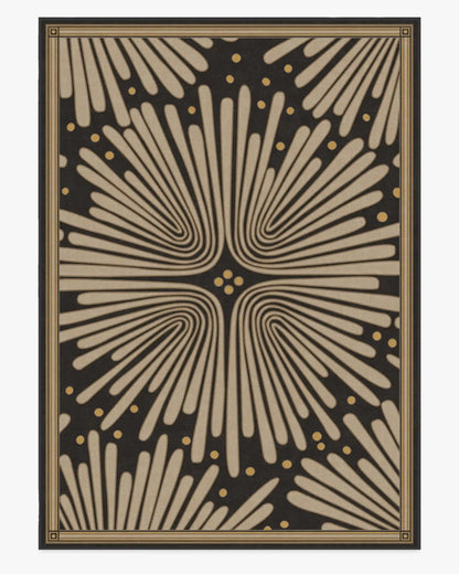 Gatsby Black & Gold Rug by Jonathan Adler