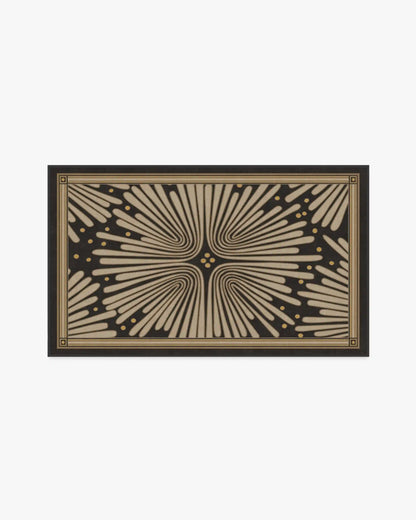 Gatsby Black & Gold Rug by Jonathan Adler