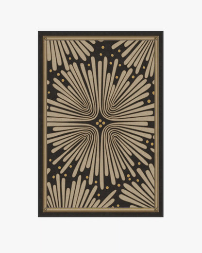 Gatsby Black & Gold Rug by Jonathan Adler