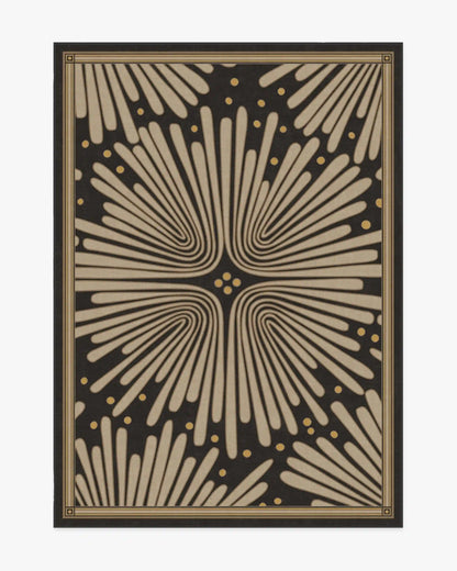 Gatsby Black & Gold Rug by Jonathan Adler