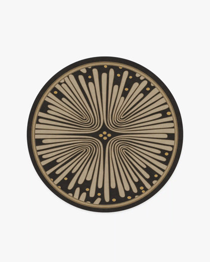 Gatsby Black & Gold Rug by Jonathan Adler