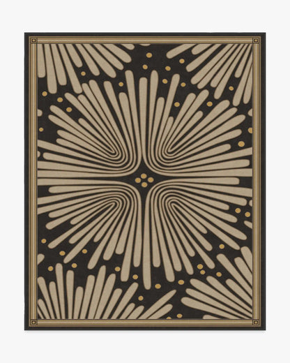 Gatsby Black & Gold Rug by Jonathan Adler