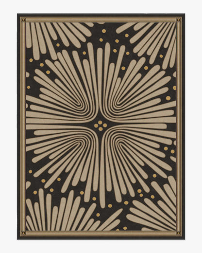 Gatsby Black & Gold Rug by Jonathan Adler