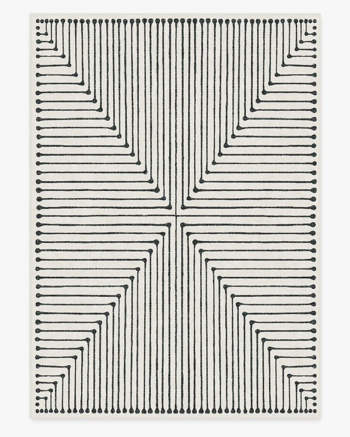 Inkdrop Black & Ivory Rug by Jonathan Adler
