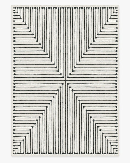 Inkdrop Black & Ivory Rug by Jonathan Adler