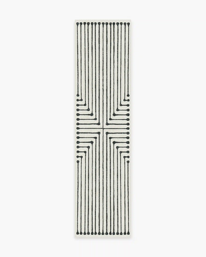 Inkdrop Black & Ivory Rug by Jonathan Adler
