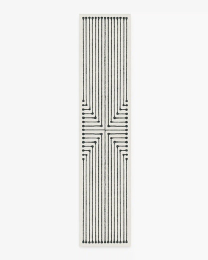Inkdrop Black & Ivory Rug by Jonathan Adler