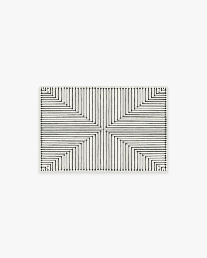 Inkdrop Black & Ivory Rug by Jonathan Adler