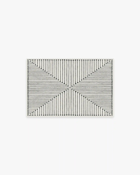 Inkdrop Black & Ivory Rug by Jonathan Adler