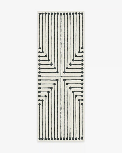 Inkdrop Black & Ivory Rug by Jonathan Adler