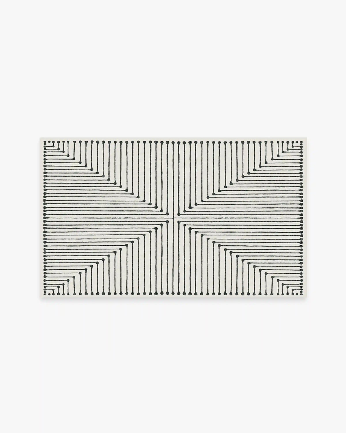 Inkdrop Black & Ivory Rug by Jonathan Adler