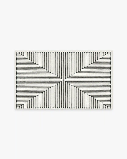 Inkdrop Black & Ivory Rug by Jonathan Adler