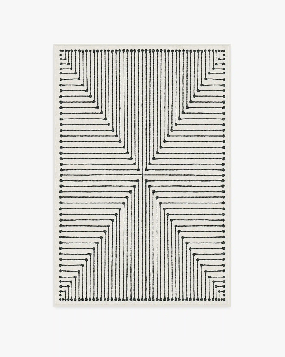 Inkdrop Black & Ivory Rug by Jonathan Adler