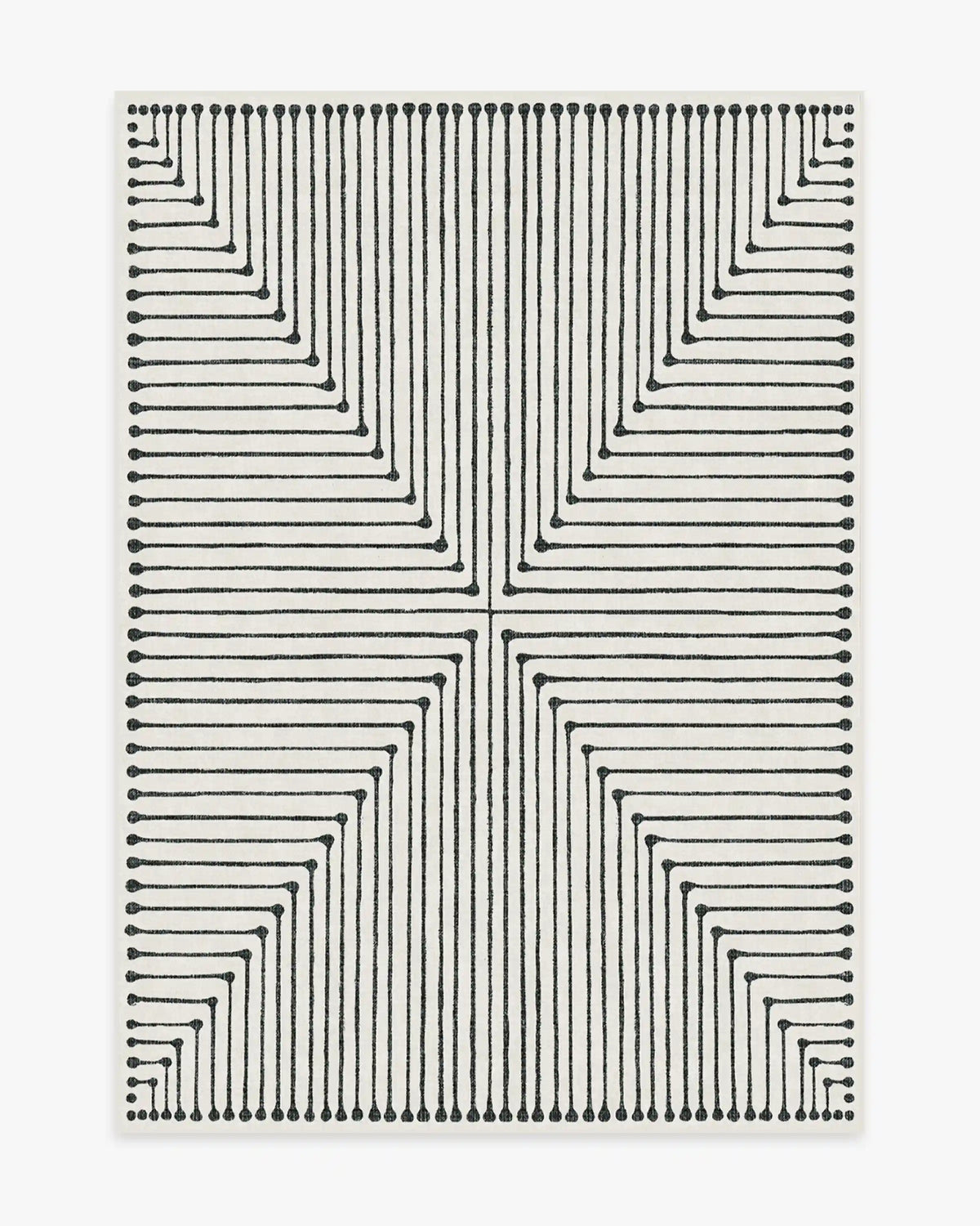 Inkdrop Black & Ivory Rug by Jonathan Adler