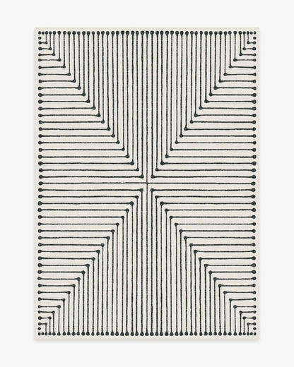 Inkdrop Black & Ivory Rug by Jonathan Adler