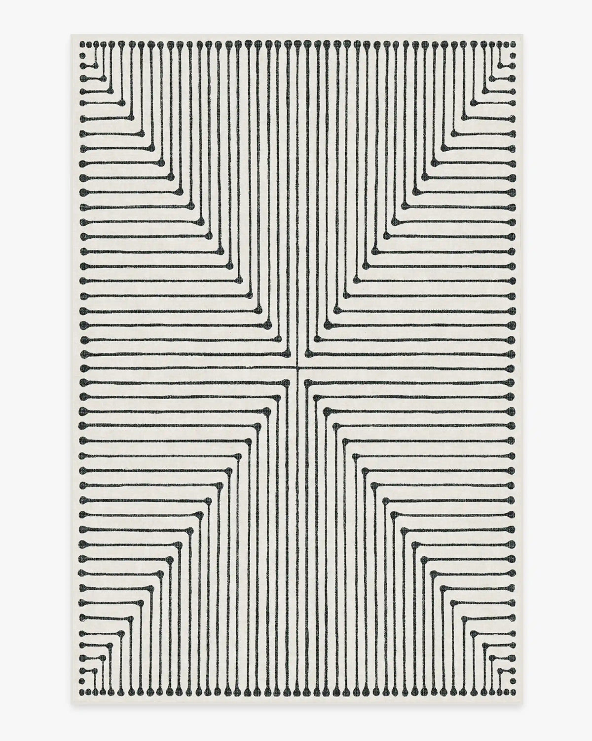 Inkdrop Black & Ivory Rug by Jonathan Adler