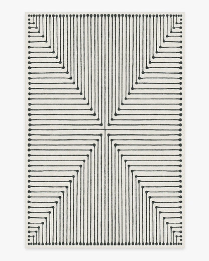Inkdrop Black & Ivory Rug by Jonathan Adler