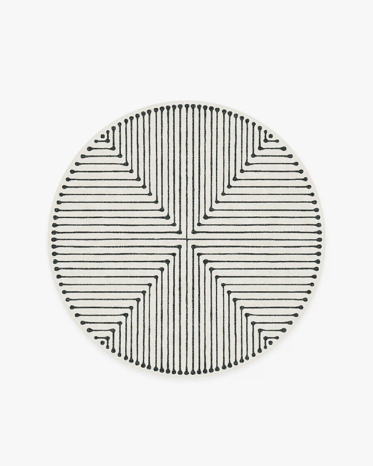 Inkdrop Black & Ivory Rug by Jonathan Adler